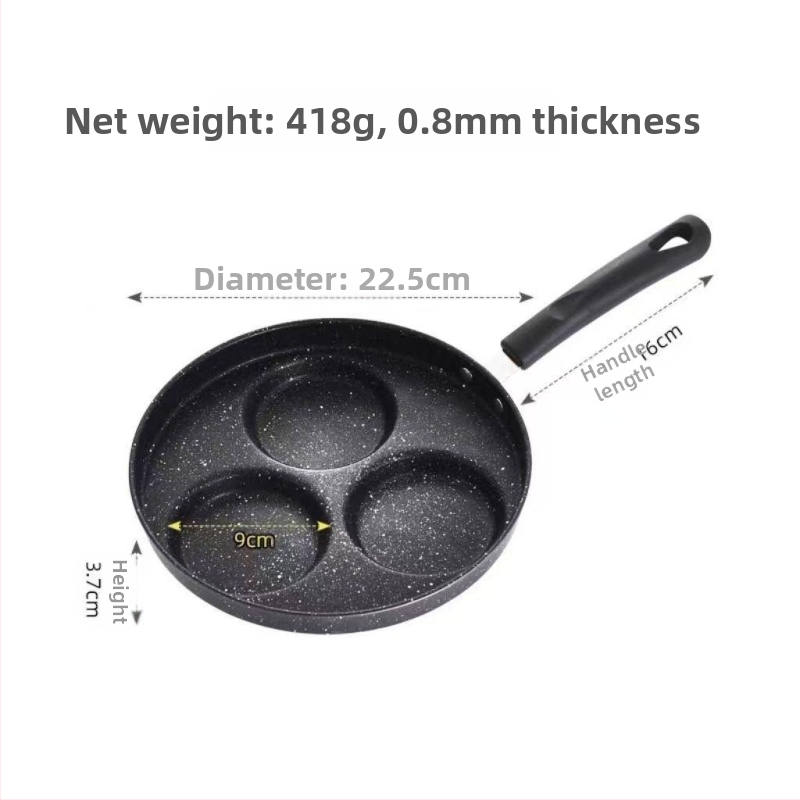 Kvadratinė keturių skylučių keptuvė kiaušinių mėsainiams širdies formos pusryčių keptuvė daugiaskylė blynas medicininis akmuo neprideganti keptuvės forma patogu