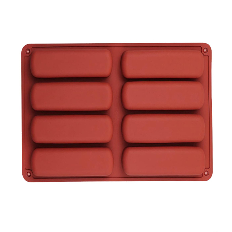 Silikoonist 8-osaline pikkade sõrmedega küpsisevorm, sigari-finantseerija vorm, ümmargune vahuvorm, jääšokolaadivorm