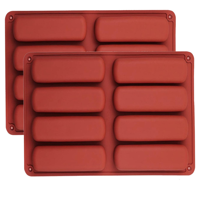 Silikoonist 8-osaline pikkade sõrmedega küpsisevorm, sigari-finantseerija vorm, ümmargune vahuvorm, jääšokolaadivorm