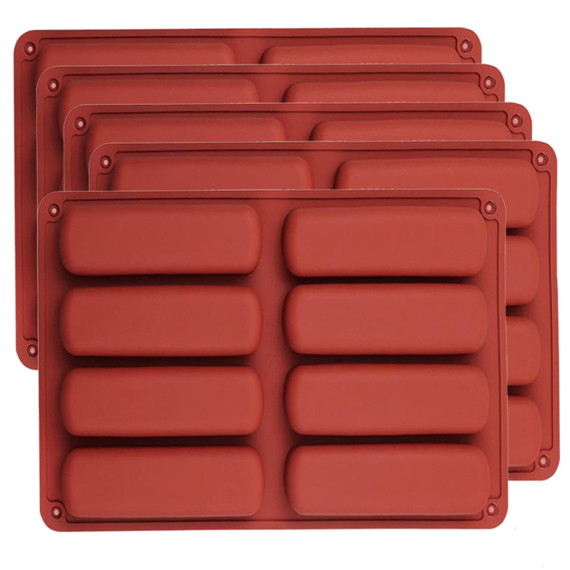 Silikoonist 8-osaline pikkade sõrmedega küpsisevorm, sigari-finantseerija vorm, ümmargune vahuvorm, jääšokolaadivorm