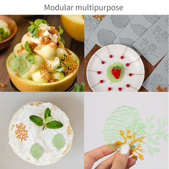 Sanxin Coral Leafs Rams Flip Sugar Lace Pad Silicone DIY Chocolate Plate Decorative Cake Mold Silicone