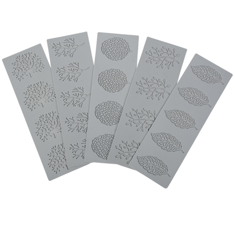 Sanxin Coral Leafs Rams Flip Sugar Lace Pad Silicone DIY Chocolate Plate Decorative Cake Mold Silicone