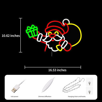 Tarpvalstybinė kalėdinė neoninė šviesa, LED neoninė šviesa, USB Kalėdų Senelio sniego senio formos kalėdinio vakarėlio atmosferos dekoracija