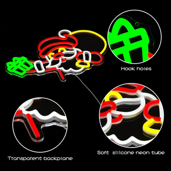 Tarpvalstybinė kalėdinė neoninė šviesa, LED neoninė šviesa, USB Kalėdų Senelio sniego senio formos kalėdinio vakarėlio atmosferos dekoracija