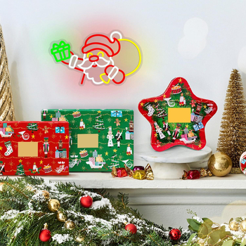 Tarpvalstybinė kalėdinė neoninė šviesa, LED neoninė šviesa, USB Kalėdų Senelio sniego senio formos kalėdinio vakarėlio atmosferos dekoracija