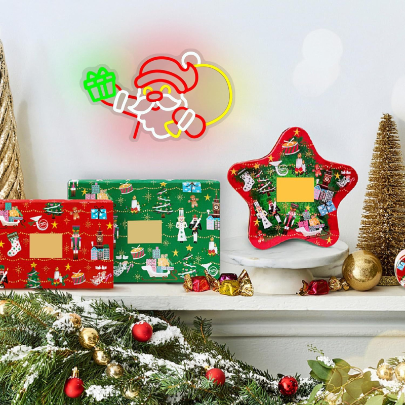 Tarpvalstybinė kalėdinė neoninė šviesa, LED neoninė šviesa, USB Kalėdų Senelio sniego senio formos kalėdinio vakarėlio atmosferos dekoracija