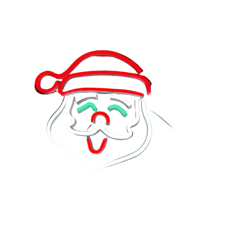 Tarpvalstybinė kalėdinė neoninė šviesa, LED neoninė šviesa, USB Kalėdų Senelio sniego senio formos kalėdinio vakarėlio atmosferos dekoracija