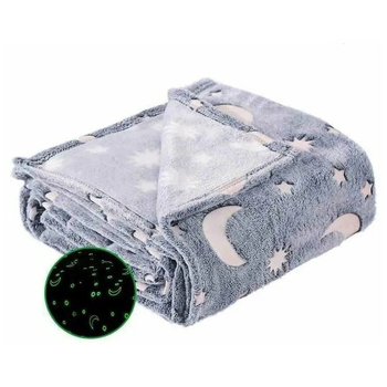 Nauja tarpvalstybinė flanelinė antklodė, šviečianti antklodė, vaikiška antklodė, sofos antklodė, oro kondicionieriaus antklodė, žvaigždėta žvaigždė, mėnulis, antklodės užvalkalas