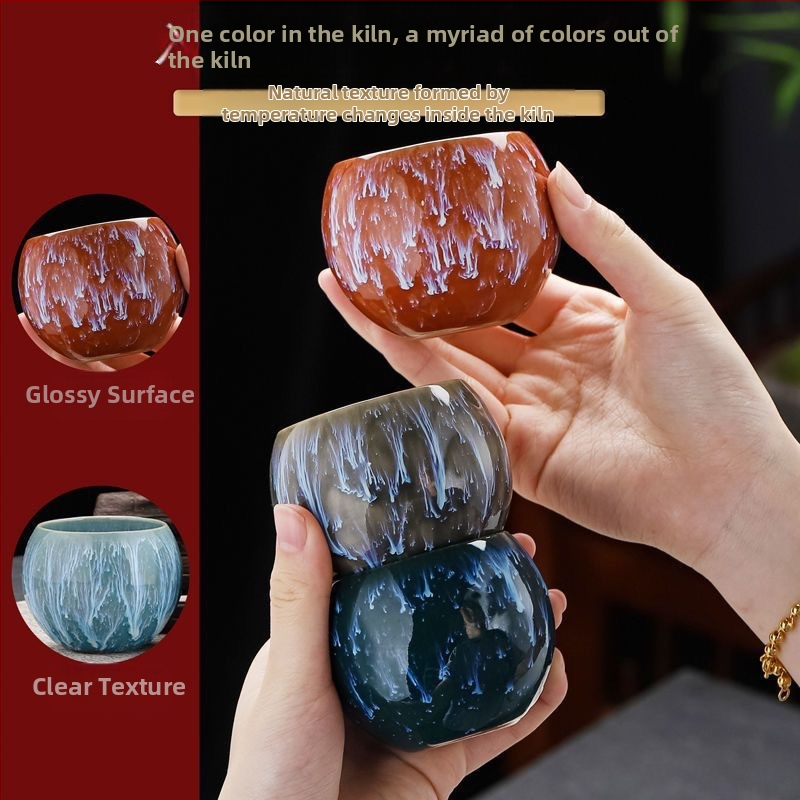 Draakoni muna ehitamise teetassi ülikond Kung Fu teetass Keraamiline ahjuvahetus Viie elemendi tass Meistri tass Teetass Teekauss Tass