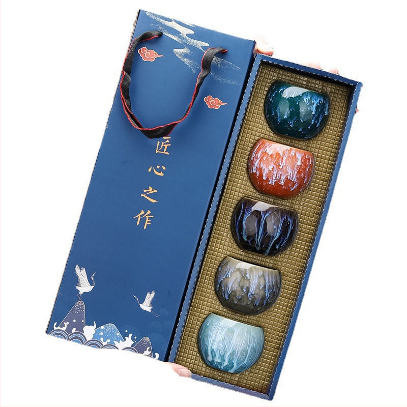 Draakoni muna ehitamise teetassi ülikond Kung Fu teetass Keraamiline ahjuvahetus Viie elemendi tass Meistri tass Teetass Teekauss Tass