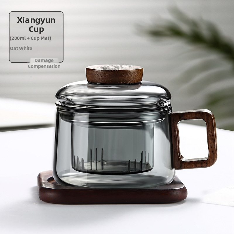 Mini šálka Dundun, šálka na čaj, oddelenie čaju od vody, domáce sklo, kancelária, kvetinový čajový pohár, šálka kávy, je možné vyhrievať.