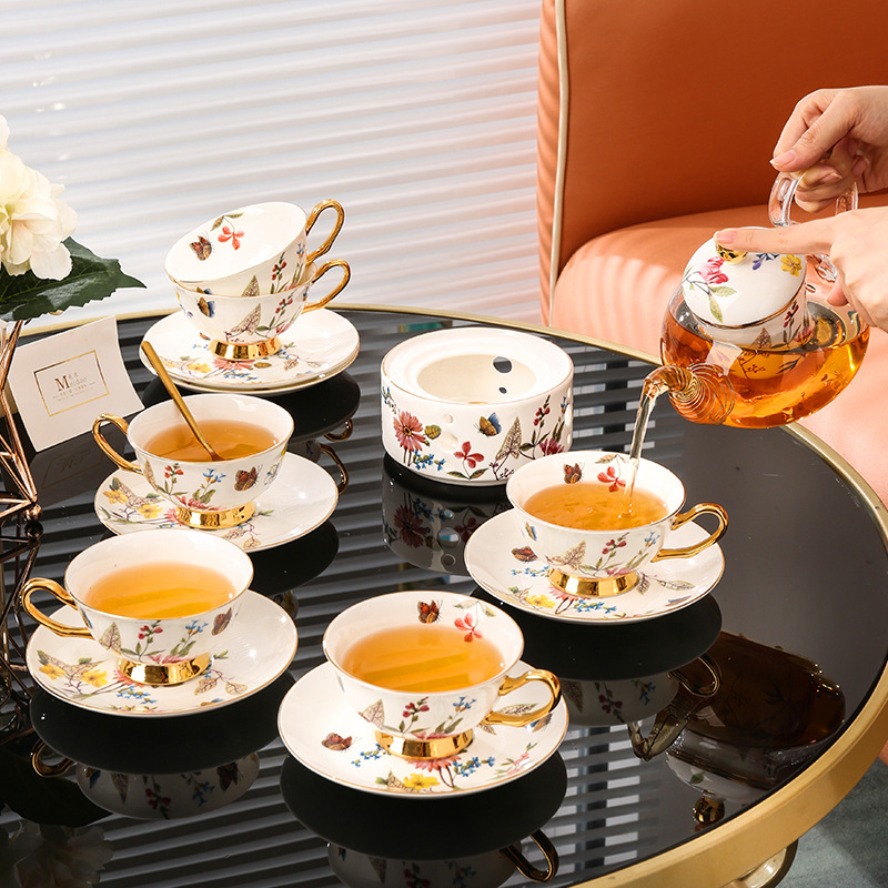 Meidao virágtartós tál, fűthető üveg teáskanna, szűrő teáskanna, gyümölcsvirág teáskanna, délutáni teakészlet