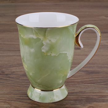 Leopardi kuldne luuportselanist veekruus, suur keraamiline kohvikruus, loominguline kruus, hulgimüük, prinditav logo