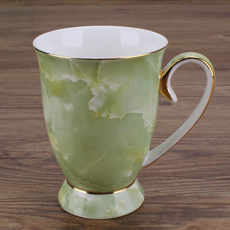 Leopardi kuldne luuportselanist veekruus, suur keraamiline kohvikruus, loominguline kruus, hulgimüük, prinditav logo