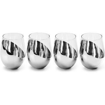 Ηλεκτρολυτικά επιχρυσωμένο χρυσό λοξότμητο γυάλινο ποτήρι χυμού σε σχήμα αυγού, οικιακό ποτήρι ποτού, δημιουργικό μεγάλο ποτήρι κοιλιάς