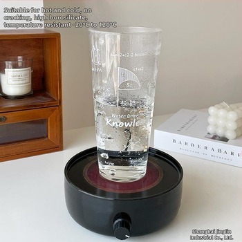 Μεγάλης χωρητικότητας γυάλινο ποτήρι ανθεκτικό στη θερμότητα 1000ml, δημιουργικό ακαδημαϊκό, υψηλής εμφάνισης, νέο οικιακό ποτήρι νερού 2024 για αγόρια και κορίτσια