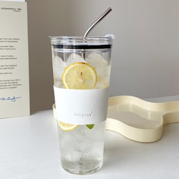 Μεγάλης χωρητικότητας γυάλινο ποτήρι ανθεκτικό στη θερμότητα 1000ml, δημιουργικό ακαδημαϊκό, υψηλής εμφάνισης, νέο οικιακό ποτήρι νερού 2024 για αγόρια και κορίτσια