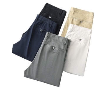 Ανδρικά παντελόνια για την άνοιξη και το φθινόπωρο, Ανδρικά παντελόνια από καθαρό βαμβάκι, Παντελόνια για μπαμπά, Επαγγελματικά, Casual παντελόνια, Χαλαρά παντελόνια μέσης ηλικίας σε ίσια γραμμή