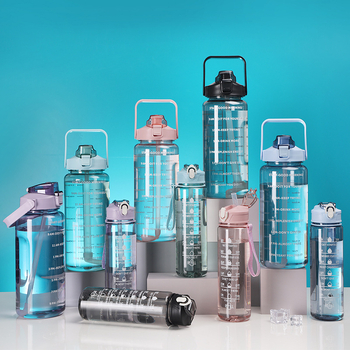 Dviejų dalių plastikinis vandens puodelis, didelės spalvos, erdvės puodelis, gradientas, didelės talpos vandens puodelis, didmeninė siurbimo puodelio statinės pilvo vanduo