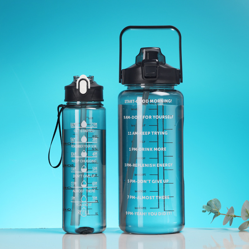 Dviejų dalių plastikinis vandens puodelis, didelės spalvos, erdvės puodelis, gradientas, didelės talpos vandens puodelis, didmeninė siurbimo puodelio statinės pilvo vanduo