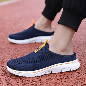 Határokon átnyúló külkereskedelmi férfi cipők Trendi, légykapott, hálós, bebújós, félkosáros, ultrakönnyű, extra nagy méretű, alkalmi páros cipők nőknek