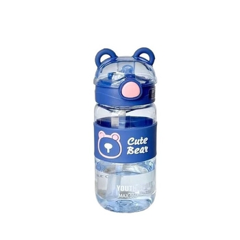 Uus koomiksiga veepudeli karukujuline tilgakindel põletusvastane imemistoruga tass algkooliõpilase veepudeli suvekruus