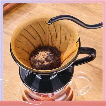 ✅ Keraminis kavos lašintuvas su kūginiu sriegiu namams, amerikietiško stiliaus piltuvo formos filtras su filtro popieriumi