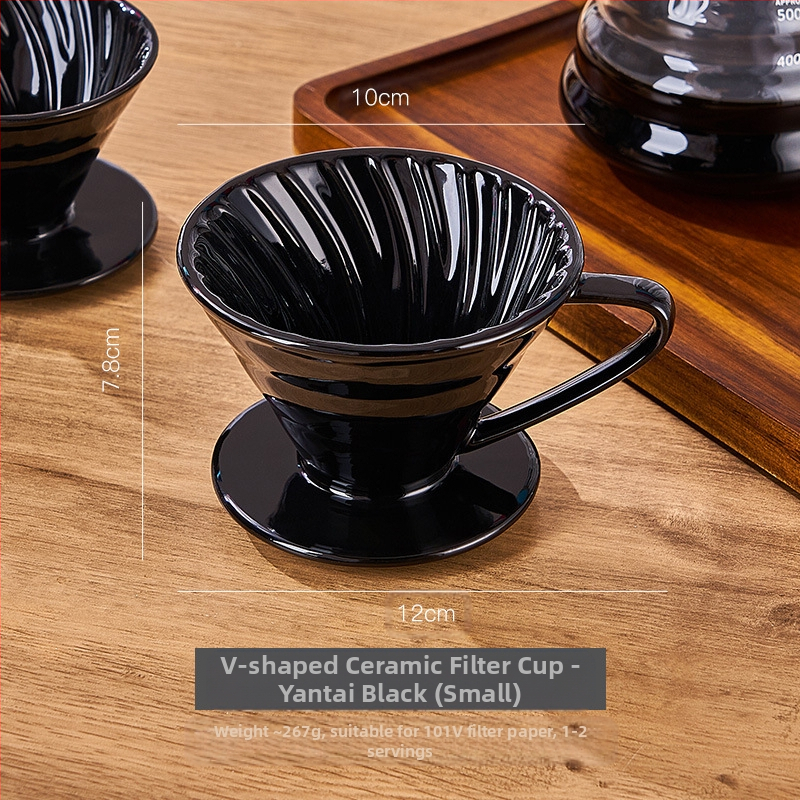 ✅ Keraminis kavos lašintuvas su kūginiu sriegiu namams, amerikietiško stiliaus piltuvo formos filtras su filtro popieriumi