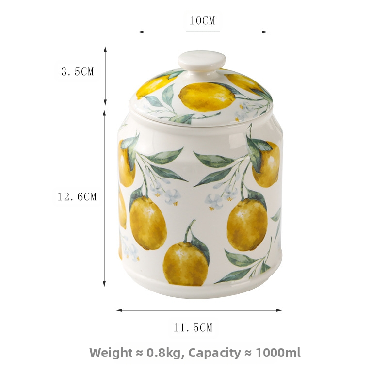 „Nordic ins“ stiliaus buitinis keraminis laikymo indas kavos užkandžių indelis virtuvėje, lengvas, prabangus virtuvės taukų grūdų indas su dangteliu