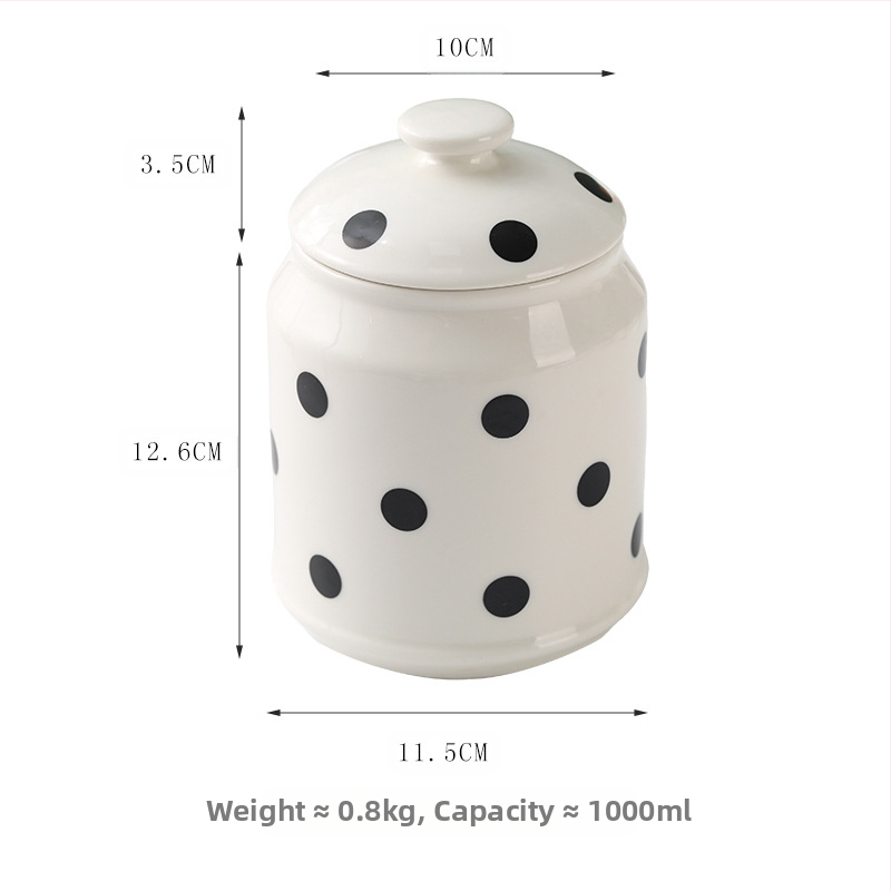 „Nordic ins“ stiliaus buitinis keraminis laikymo indas kavos užkandžių indelis virtuvėje, lengvas, prabangus virtuvės taukų grūdų indas su dangteliu