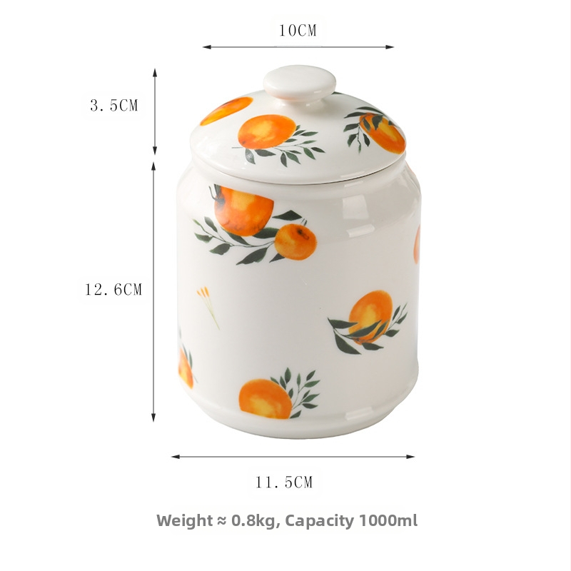 „Nordic ins“ stiliaus buitinis keraminis laikymo indas kavos užkandžių indelis virtuvėje, lengvas, prabangus virtuvės taukų grūdų indas su dangteliu