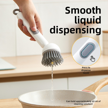 Περιστρεφόμενη βούρτσα για κατσαρόλες Chunke με προσθήκη υγρού για πλύσιμο πιάτων και κατσαρολών, βούρτσα για κατσαρόλες κουζίνας με προσθήκη υγρού, περιστρεφόμενη βούρτσα καθαρισμού με μακριά λαβή