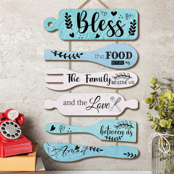 Ξύλινη κρεμαστή πινακίδα διακόσμησης κουζίνας για διασυνοριακή χρήση, ξύλινη διακοσμητική πινακίδα για οικιακή χρήση, εσωτερική ξύλινη διακοσμητική πινακίδα τοίχου