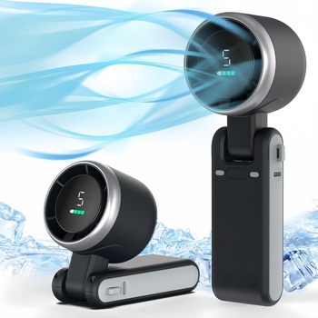 Ventilator mic cu viteză reglabilă transfrontalieră, ventilator cu turbină care se poate agăța de gât, mini ventilator portabil silențios USB, de mare viteză, fără trepte