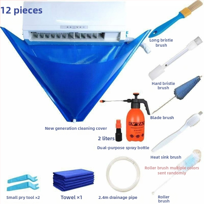 Légkondicionáló tisztítóhuzat Légkondicionáló tisztítóeszközök Háztartási légkondicionáló Horgos tisztítás Komplett tisztítóeszköz-készlet Ingyenes szétszerelés