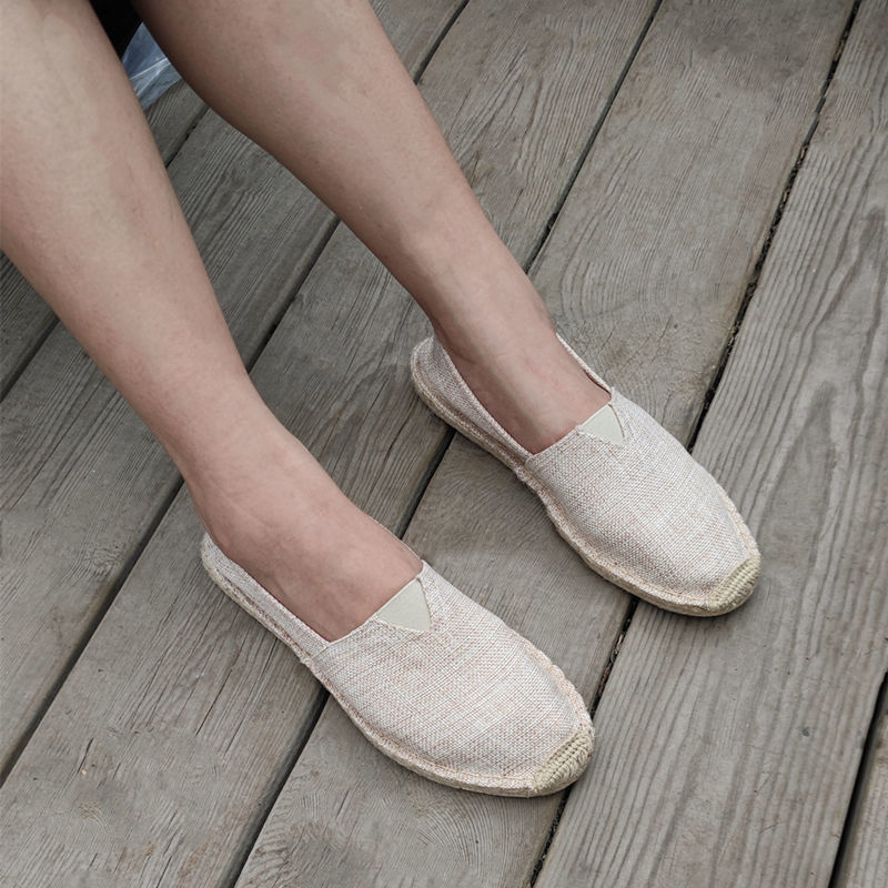Suvised klassikalised kanepiköiest espadrillid meeste lõuendikingad linased laisad lamedad vabaajajalatsid hingavad kaluri Shenglongi kingad