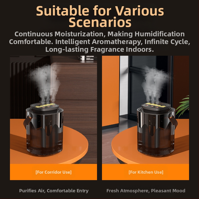 Nový cezhraničný trojrozprašovací zvlhčovač vzduchu s veľkým rozprašovačom 3L s veľkou kapacitou pre domácnosť, stlmený zvlhčovač vzduchu pre tehotné deti s nočným svetlom