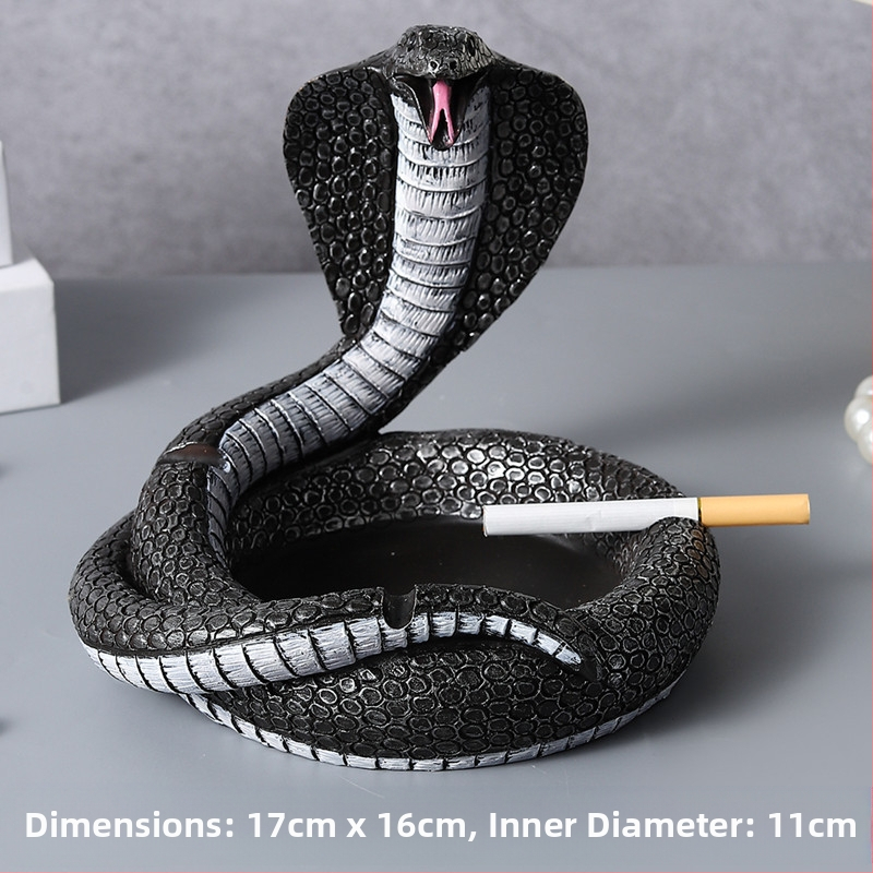 Didelė „Cobra“ peleninė, vertingas namams, svetainei, kavos staliukui, miegamajam, kūrybingam, stilingam, prieinamam, prabangiam dekoravimui.