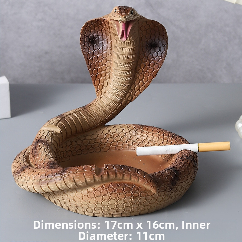 Didelė „Cobra“ peleninė, vertingas namams, svetainei, kavos staliukui, miegamajam, kūrybingam, stilingam, prieinamam, prabangiam dekoravimui.