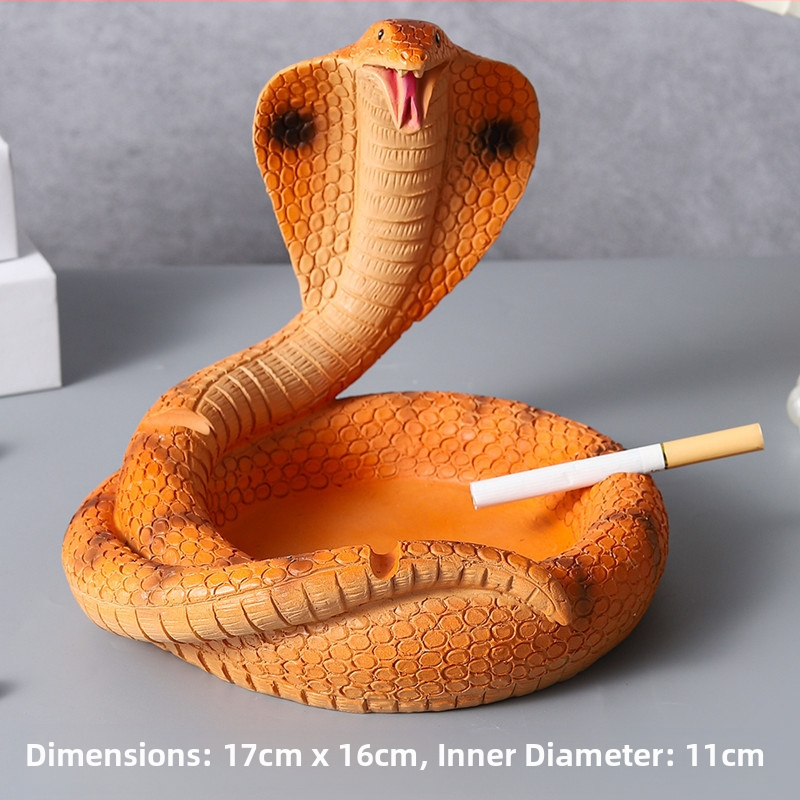 Didelė „Cobra“ peleninė, vertingas namams, svetainei, kavos staliukui, miegamajam, kūrybingam, stilingam, prieinamam, prabangiam dekoravimui.