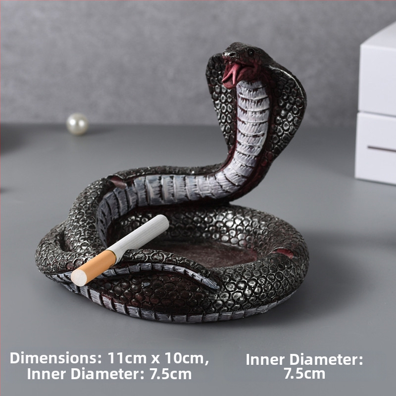 Didelė „Cobra“ peleninė, vertingas namams, svetainei, kavos staliukui, miegamajam, kūrybingam, stilingam, prieinamam, prabangiam dekoravimui.