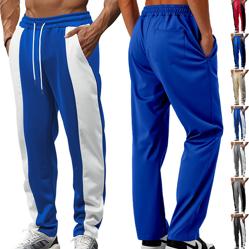 25 muških europskih i američkih prekograničnih veleprodajnih tvornica TEMU Xiyin Amazon Splicing Trendy Street Sports Casual Hlače