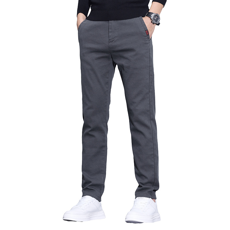 2024 őszi-téli polár bélésű lezser nadrág férfi egyenes szabású, karcsúsított, mindenhez illő hosszú nadrág férfi rugalmas őszi-téli meleg nadrág