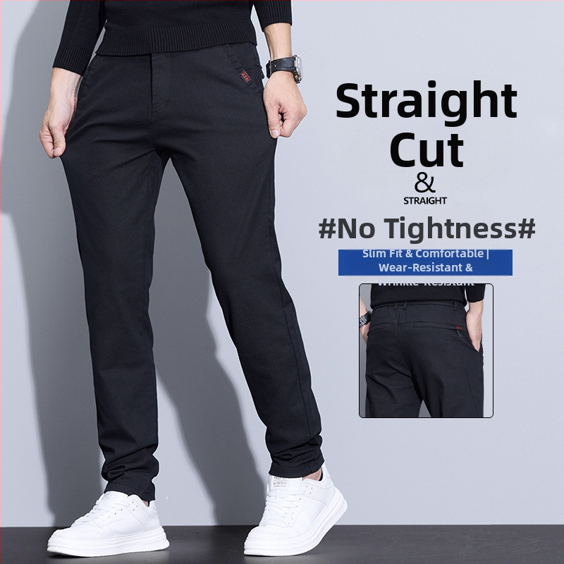 2024 őszi-téli polár bélésű lezser nadrág férfi egyenes szabású, karcsúsított, mindenhez illő hosszú nadrág férfi rugalmas őszi-téli meleg nadrág