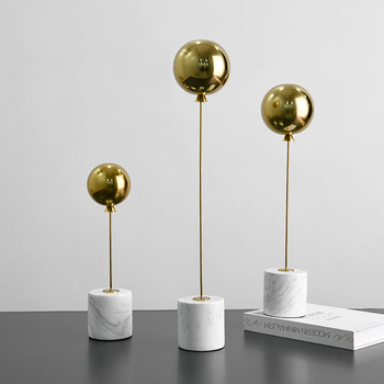 Bilă metalică, stil european, accesibil, lux, modă, simple, marmură, ornamente creative pentru casă, accesibile, decorațiuni personalizate