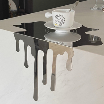 Εμπορικό διαμέρισμα από ανοξείδωτο χάλυβα υγρή σταγόνα νερού τρισδιάστατα στολίδια μοντέλο δωμάτιο σαλόνι τραπεζαρία μπαρ διακόσμηση επιφάνειας εργασίας