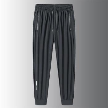 [Gyári outlet raktáron] Kiváló minőségű jég selyem nadrág férfi nyári vékony sport hétköznapi nadrág rugalmas anyagból