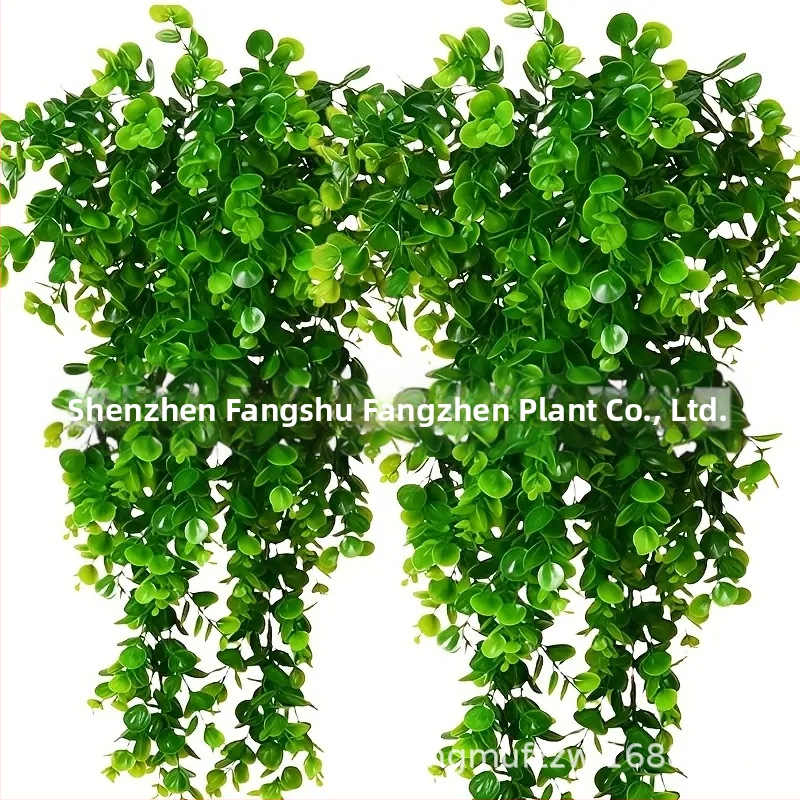 Трансграничен изкуствен ратан, евкалипт, стенен декор, изкуствени зелени растения, фалшиви висящи растения, лози, домашен декор, външен декор, цветя