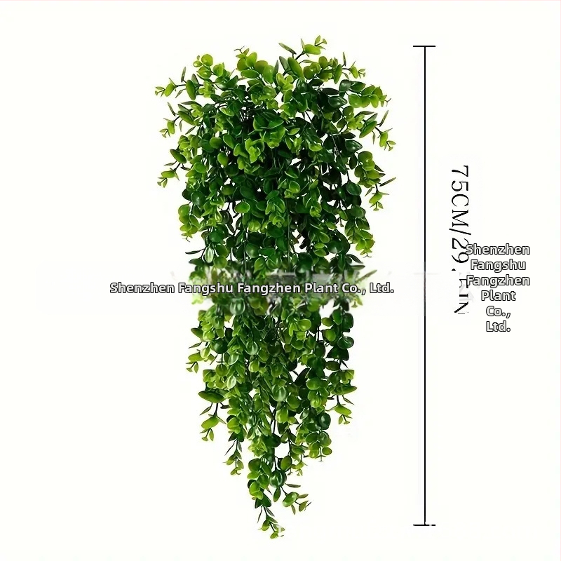 Трансграничен изкуствен ратан, евкалипт, стенен декор, изкуствени зелени растения, фалшиви висящи растения, лози, домашен декор, външен декор, цветя