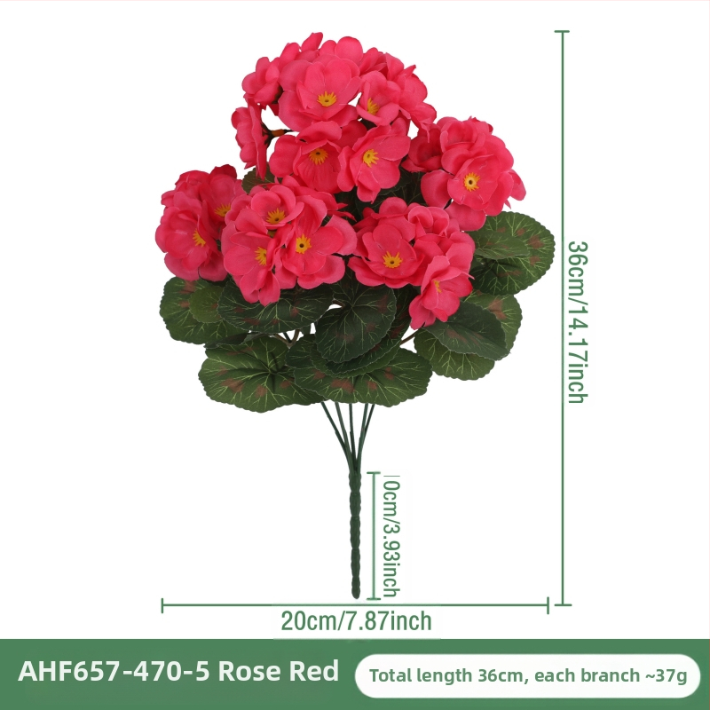 Határokon átnyúló művirág, muskátli begónia virág, lakberendezési díszek, művirág, művirág, zöld növény, nagykereskedelem